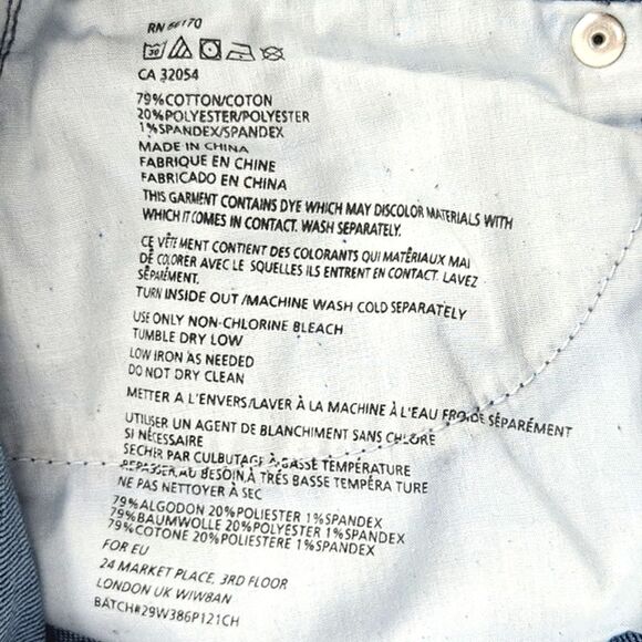 BDG Jeans 28 x 33 High Rise Twig Long Stonewash Skinny - Picture 7 of 7